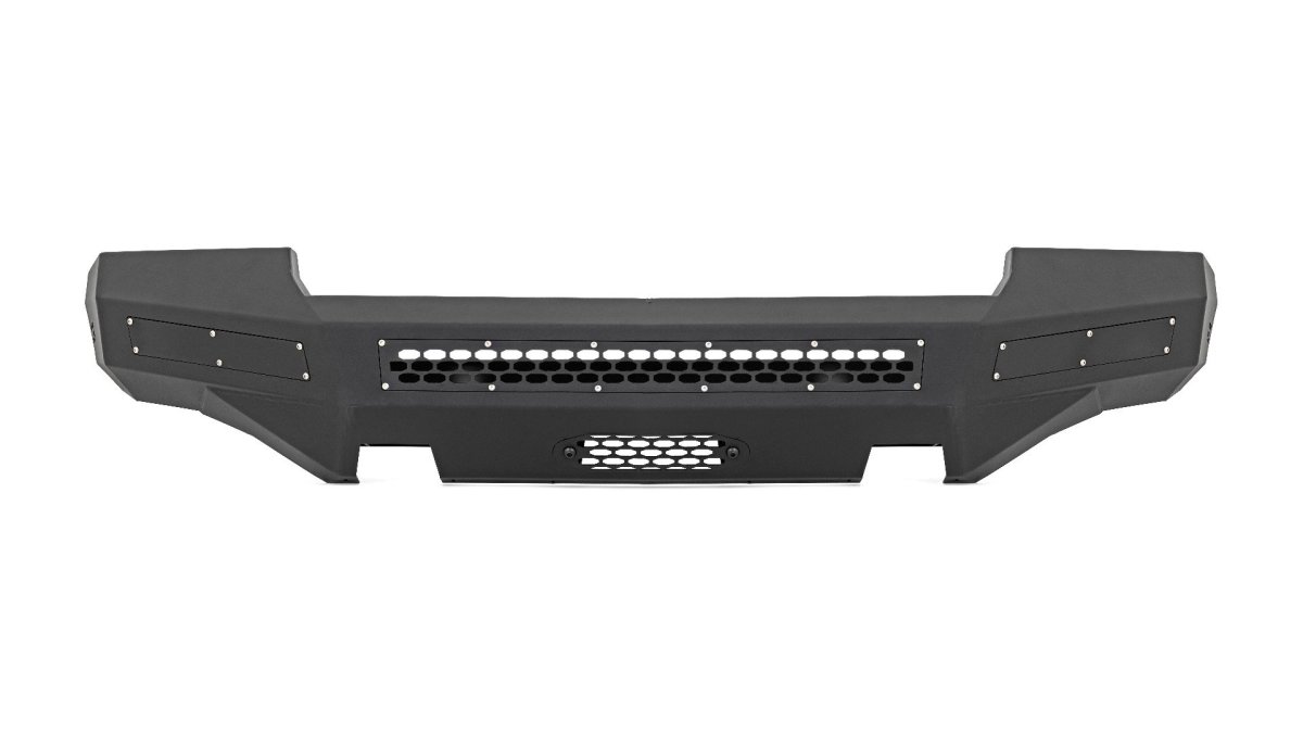 GMC Sierra 1500 Front Bumper - Rough Country - Fabricated | Prerunner | High Clearance - Flat Black - '07-'13